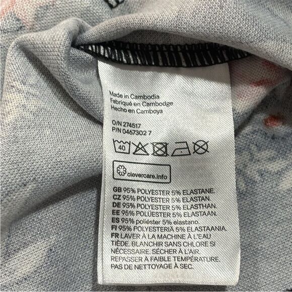 H&M Divided | Women’s Black Roses Floral Mini Tank Dress Size 6 - Picture 7 of 8